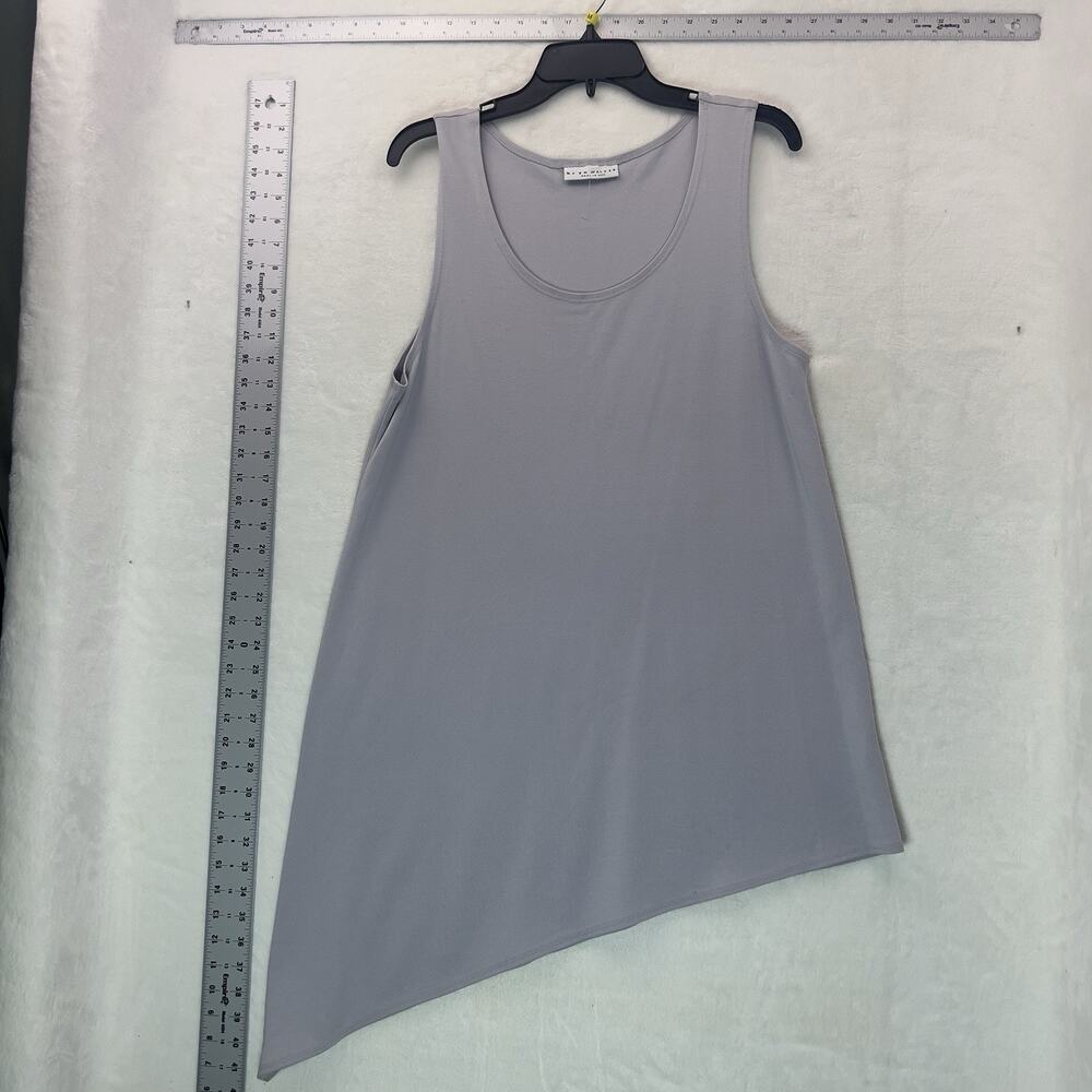 Bryn Walker Asymmetrical Tunic Tank Top Womens MEDIUM Lavender Gray Blouse NWOT